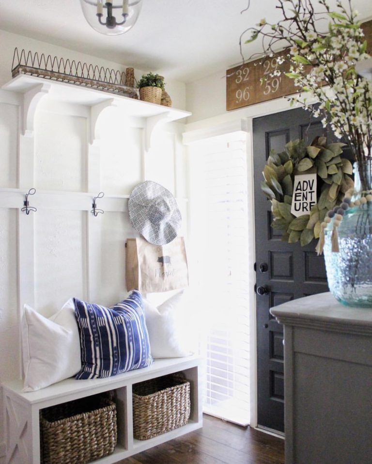 Farmhouse Style Mud Room and Hall Tree Inspiration! - Cotton Stem