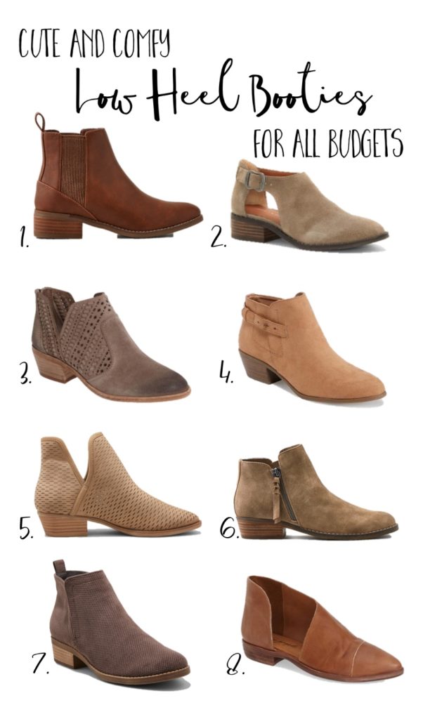 ladies small heel boots