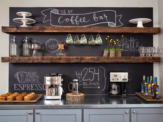 CottonStem.com fixer upper coffee bar farmhouse style chalkboard