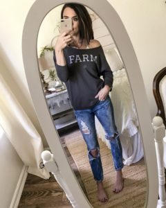 CottonStem.com farmhouse decor farm style mom outfits comfy cozy fall clothes sweatshirt