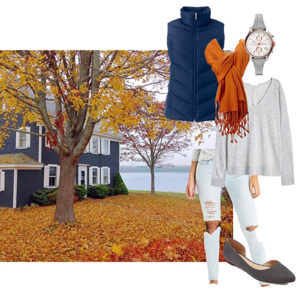 CottonStem.com fall foliage colors outfit mom style