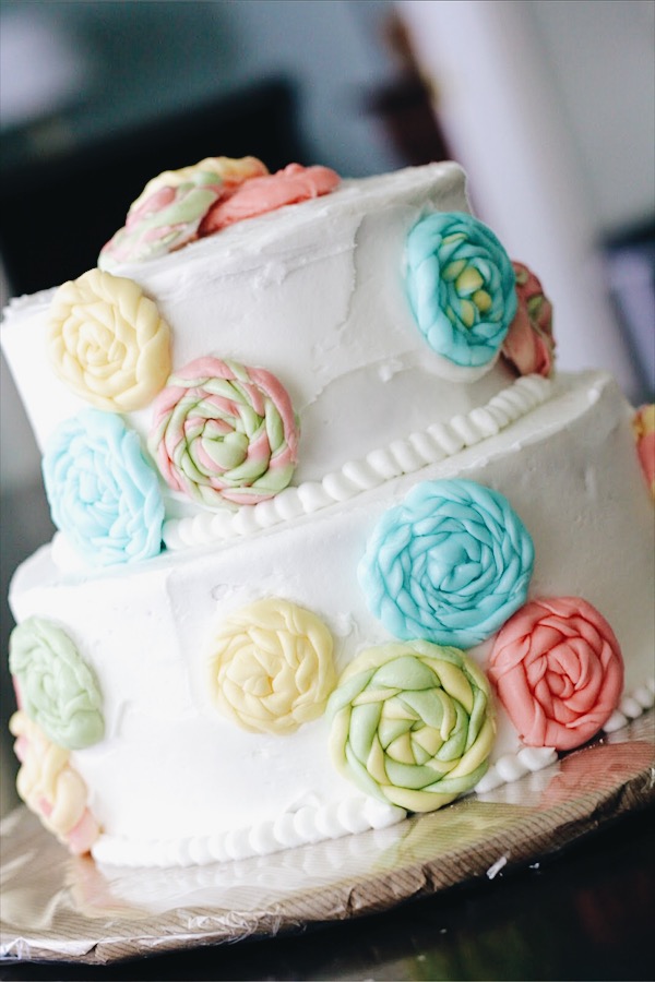 CottonStem.com braided pastel fondant pinwheels birthday cake design