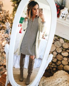 CottonStem.com winter wardrobe capsule for moms over the knee boots