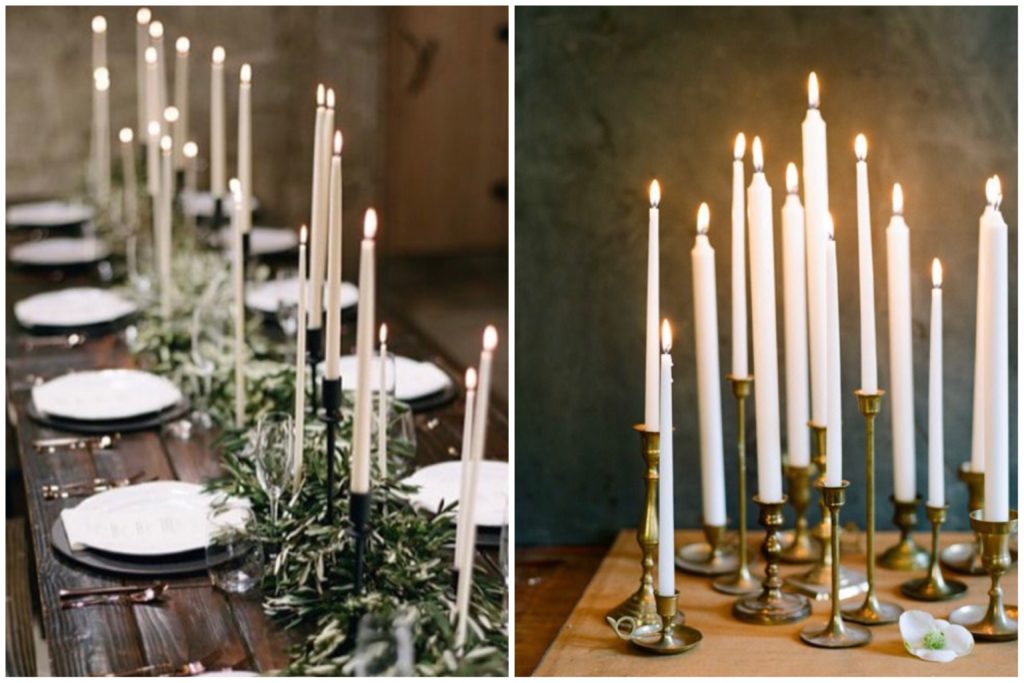 CottonStem.com how to decorate for winter neutral farmhouse decor taper candles brass candlesticks