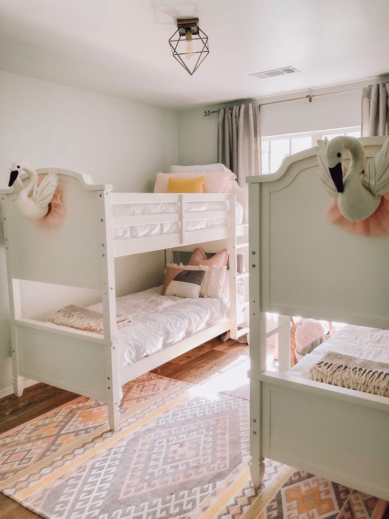 Double Bunk Bed Sister Room Cotton Stem, Bunk Bed Shared Room
