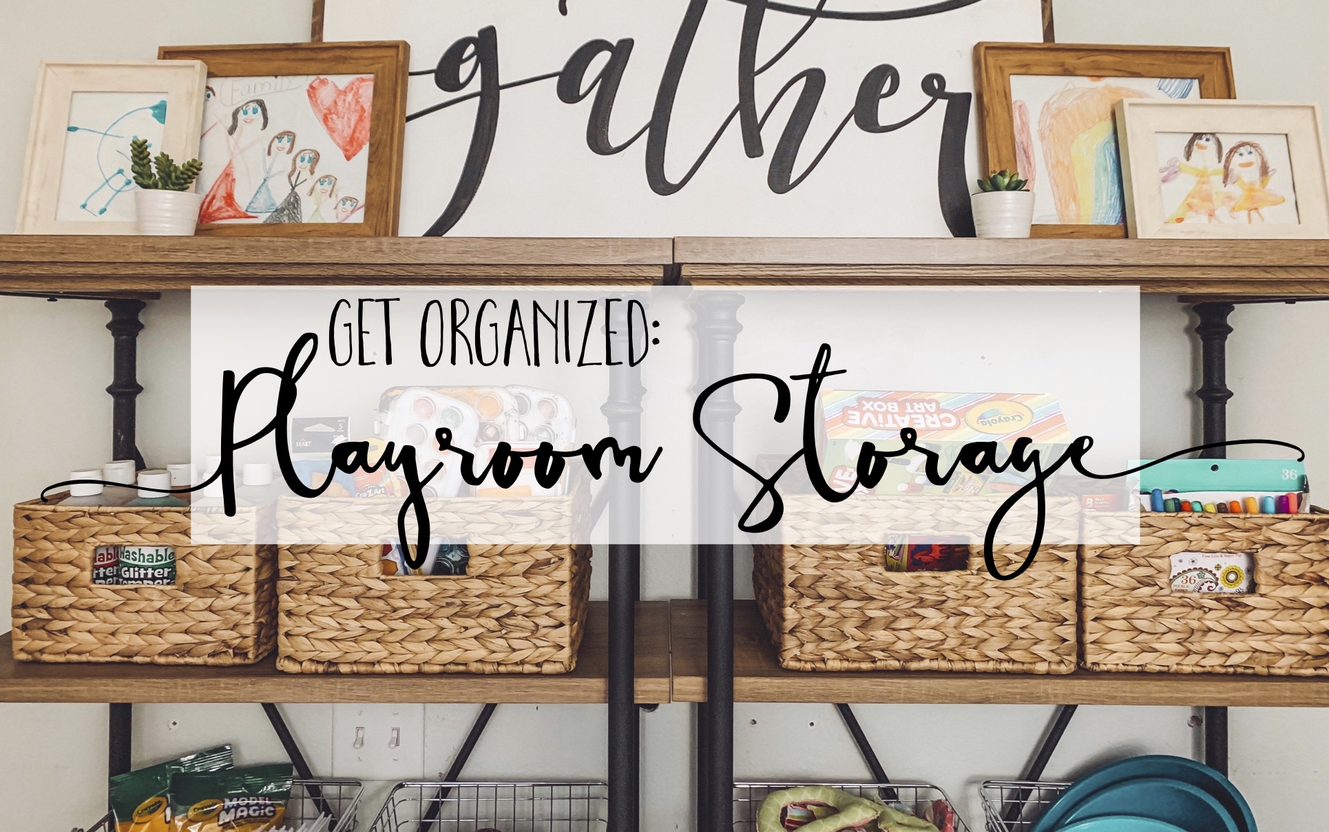 playroom storage shelves