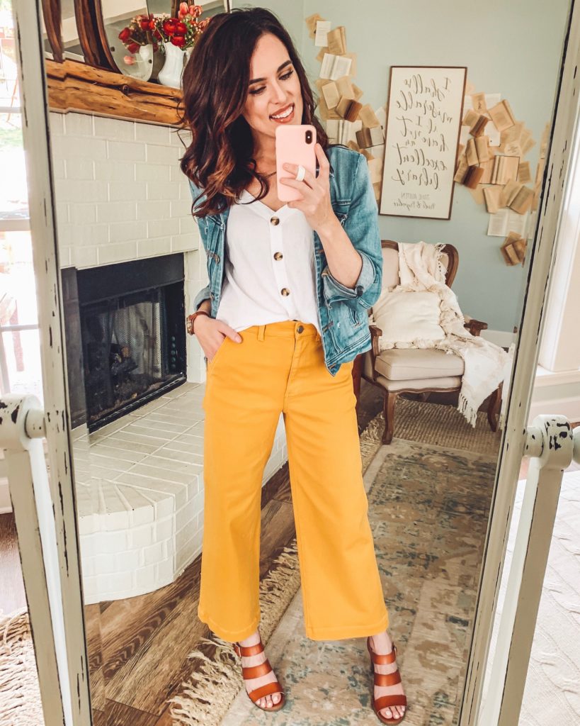 mustard yellow outfit