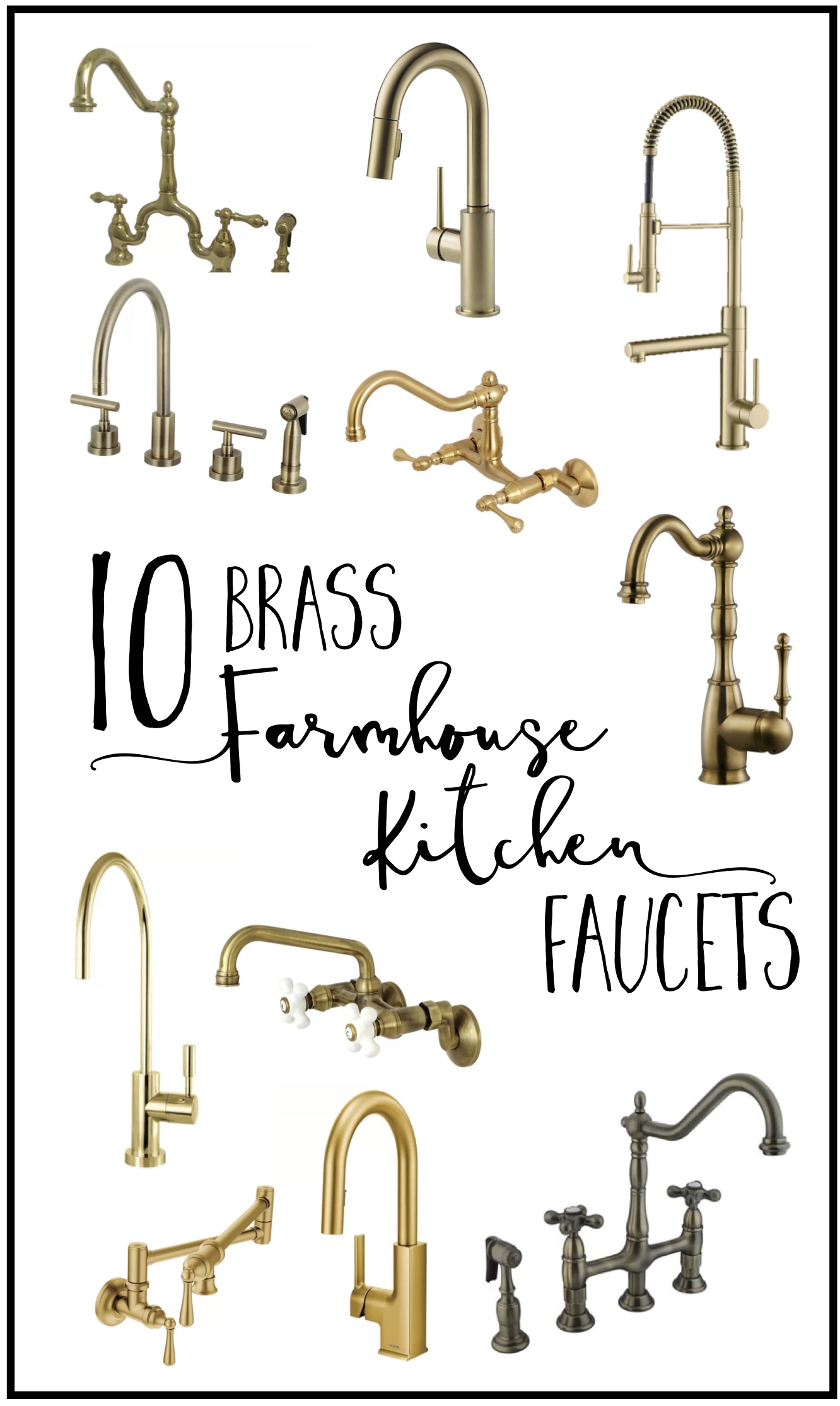 Brass Faucet For A Farmhouse Kitchen Cotton Stem