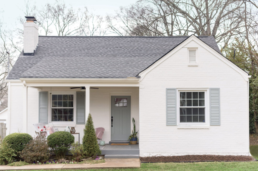 The 5 White Exterior Paint Colors We Tested Cotton Stem,Single Story Ranch Ranch House Exterior Remodel Ideas