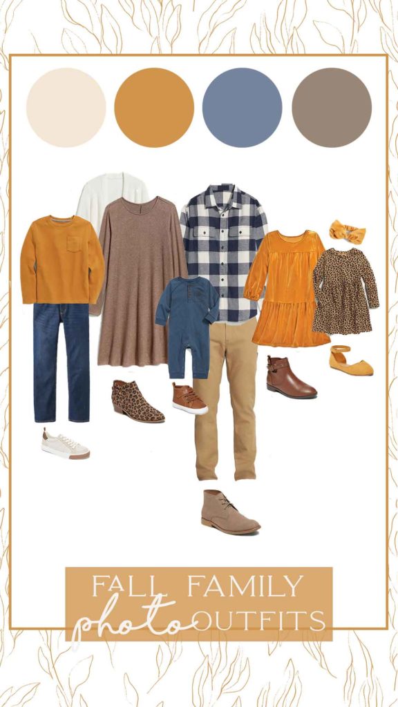 Fall Family Photo Outfits Mustard Blue 576x1024 